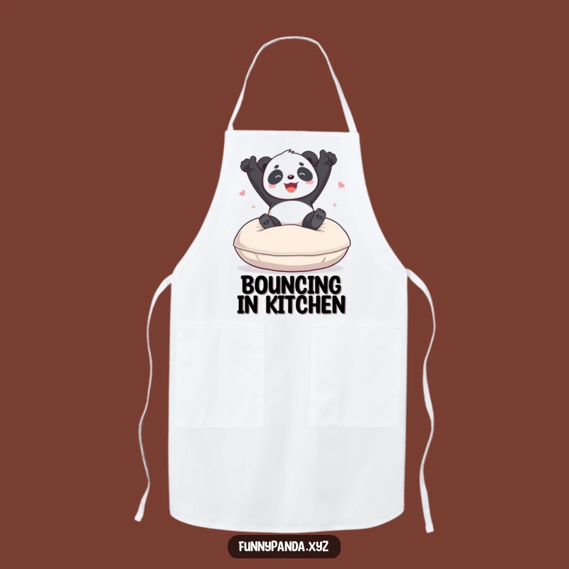 Funny Panda Bouncing Cushion Apron: Cook with Hilarious Energy