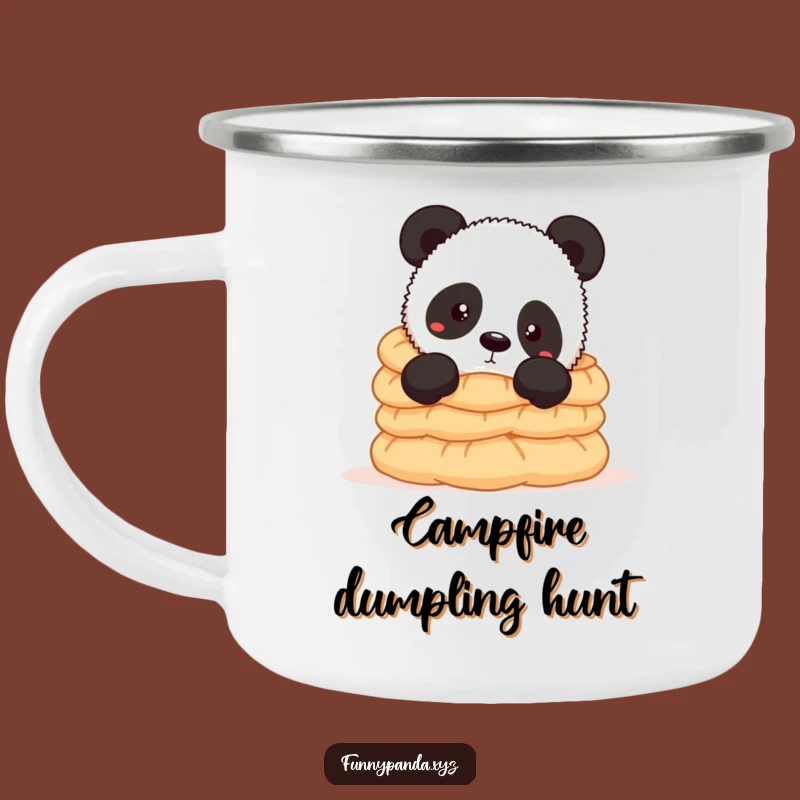 Funny Panda & Dumplings Camping Mug: Hilarious Sips for Hungry Campers