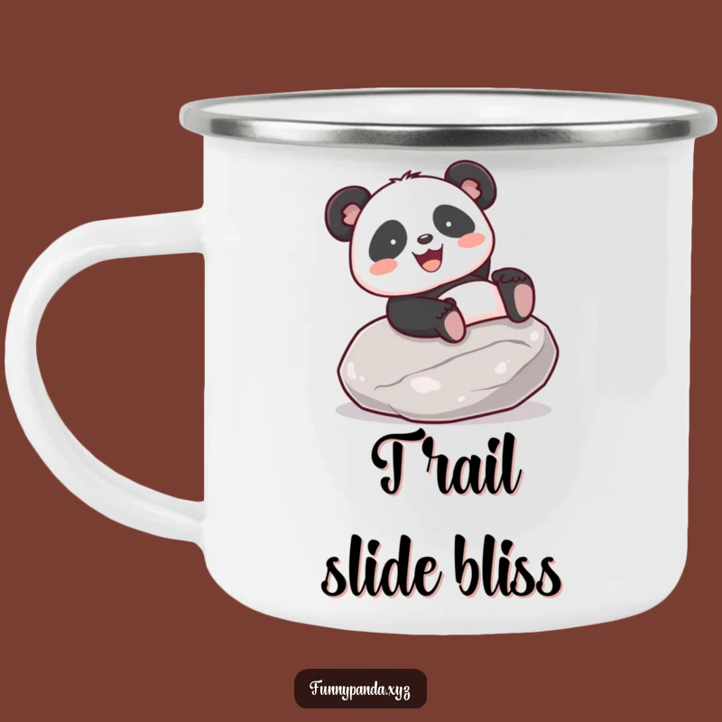 Adventure Funny Kawaii Panda Sliding Camping Mug: Durable & Joyful Outdoor Gift