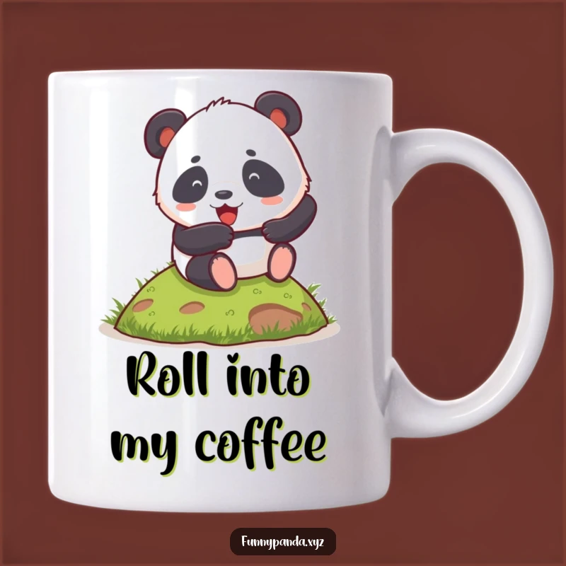 Funny Chubby Panda Mug: Rolling Hill Fun, A Hilarious and Cute Gift!