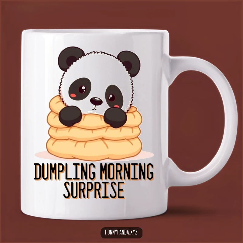 Funny Panda & Dumplings Mug: A Hilarious Gift for Foodie Humor Lovers