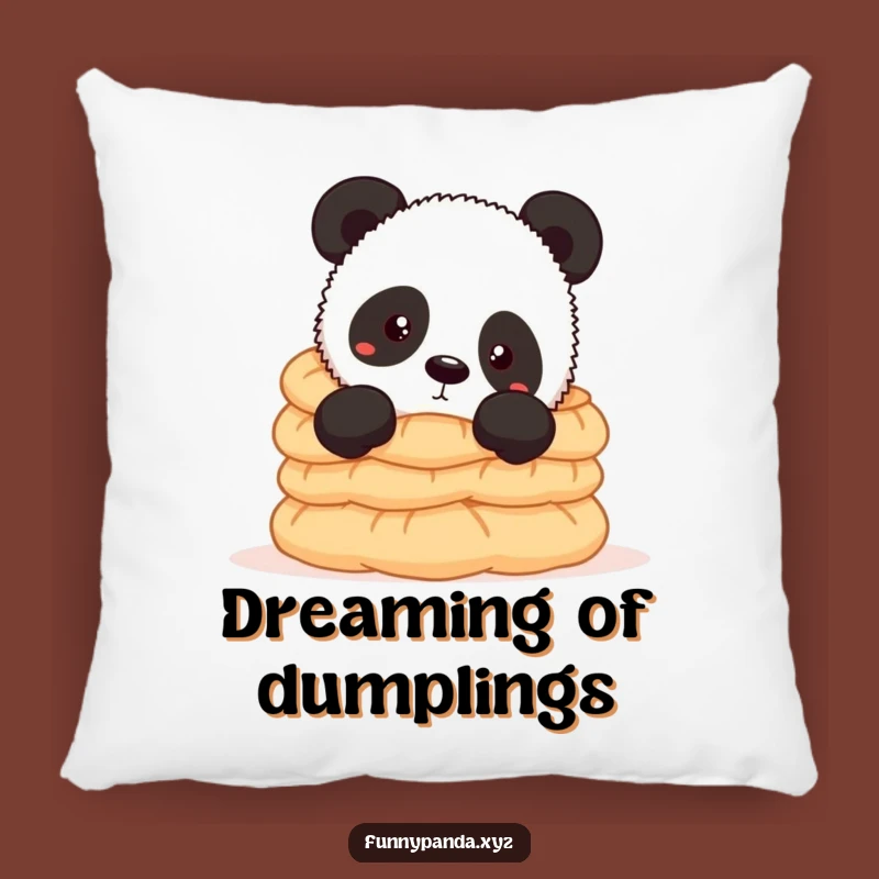 Funny Panda & Dumplings Pillow: Hilarious Comfort for Foodie Naps