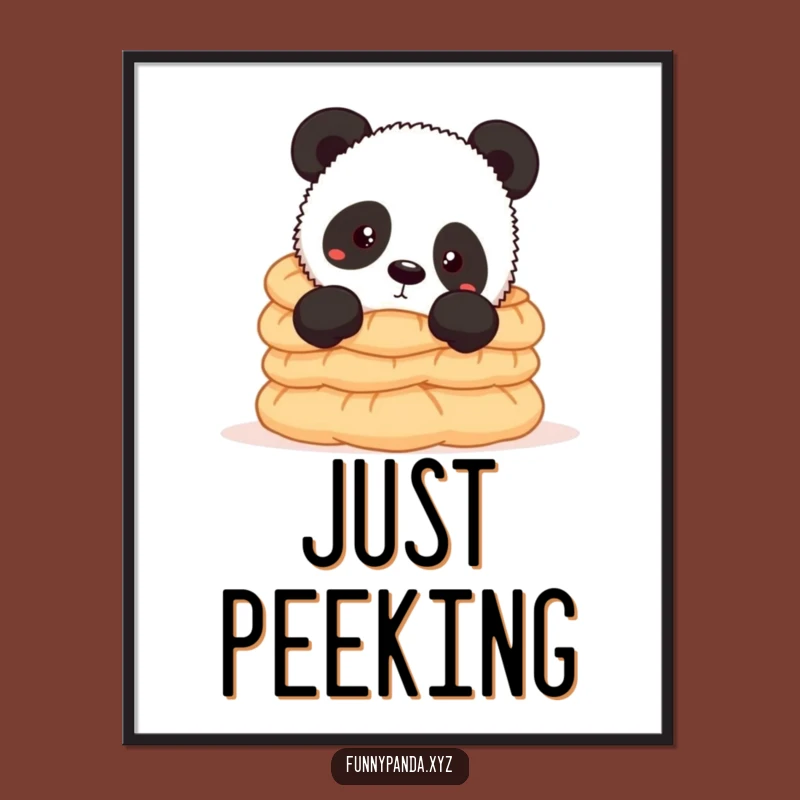 Funny Panda & Dumplings Digital Art Print: Instant Hilarious Foodie Decor