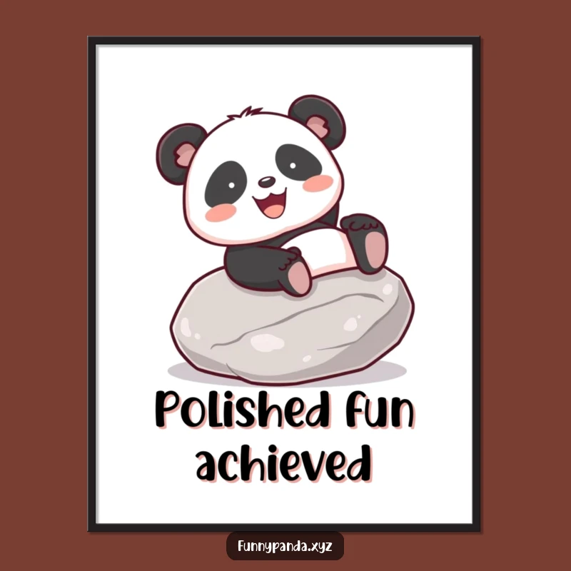 Funny Kawaii Panda Sliding Digital Art: Instant Joyful Bear Download Gift