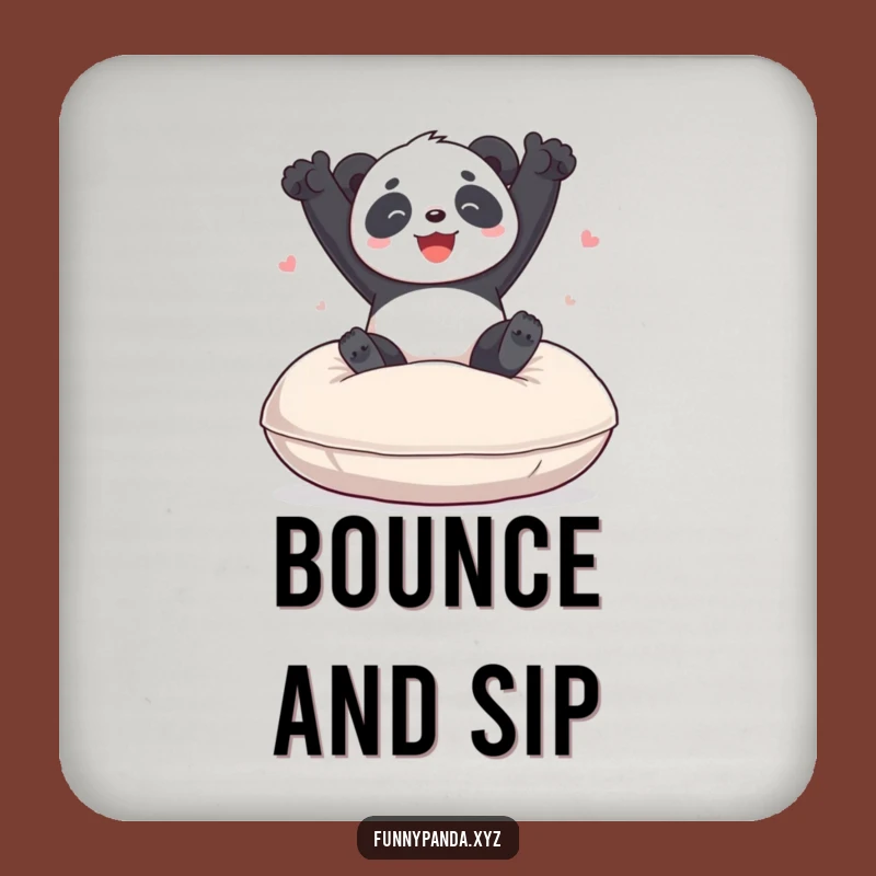 Funny Panda Bouncing Cushion Coaster: Protect Surfaces with Hilarious Flair