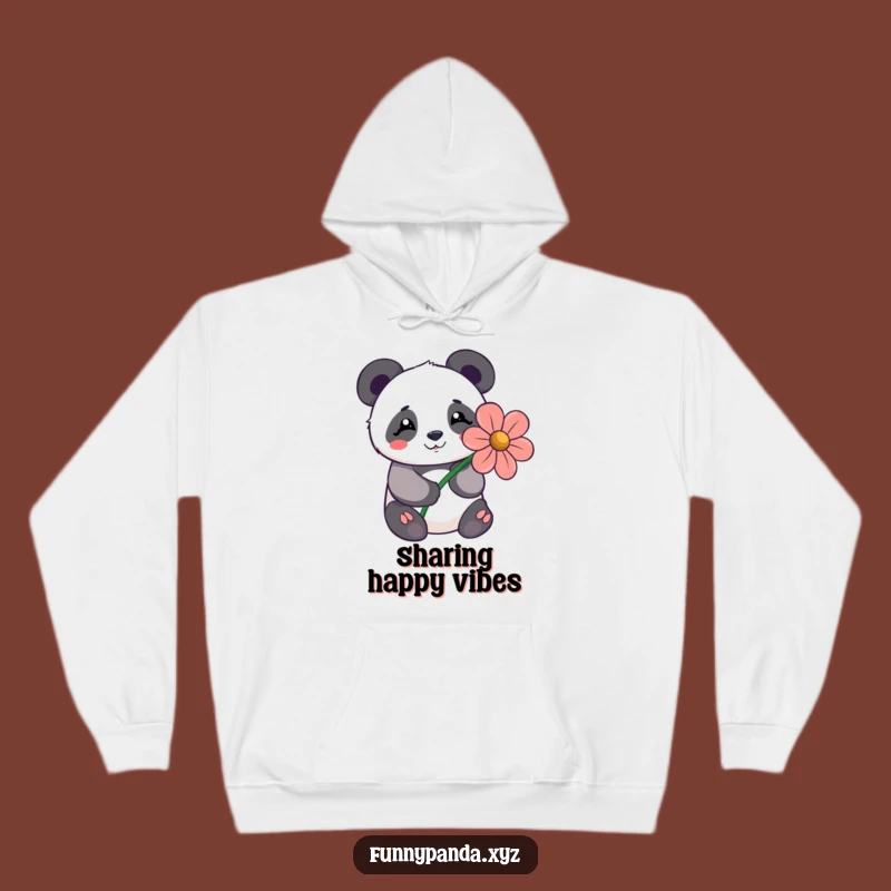 Cozy Funny Kawaii Panda Flower Hoodie: Warm & Shy Bear Apparel Gift