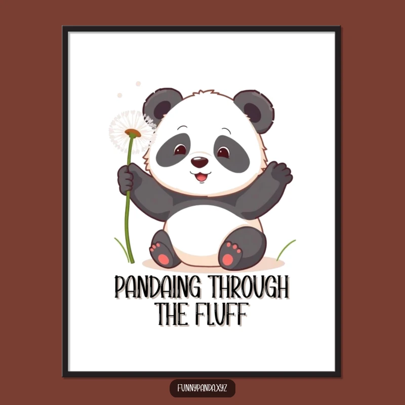 Free Printable Panda Dandelion Wall Art: Playful Kawaii Fun for Downloadable Decor