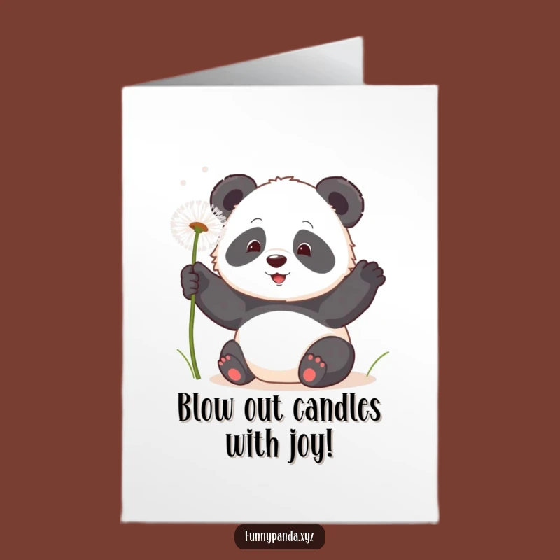 Free Printable Panda Dandelion Birthday Card: Playful Kawaii Fun for a Downloadable Gift