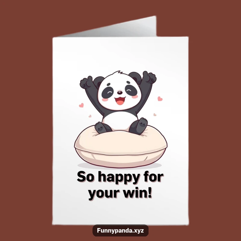 Free Printable Panda Congrats Card: Bouncing Joy Downloadable Celebration