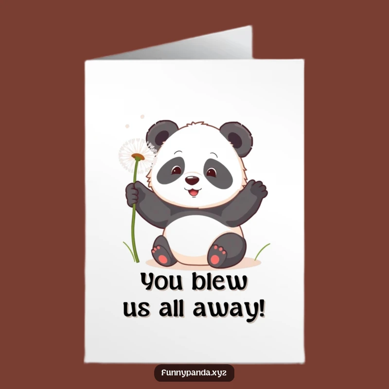 Free Printable Panda Dandelion Congrats Card: Playful Kawaii Fun for a Downloadable Gift