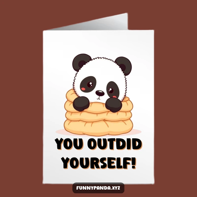 Free Printable Panda Congrats Card: Dumpling Surprise Downloadable Celebration
