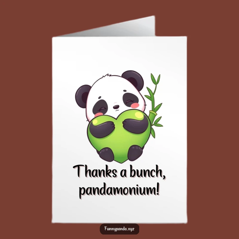 Free Printable Panda Thank You Card: Adorable Heart Hug Downloadable Gift
