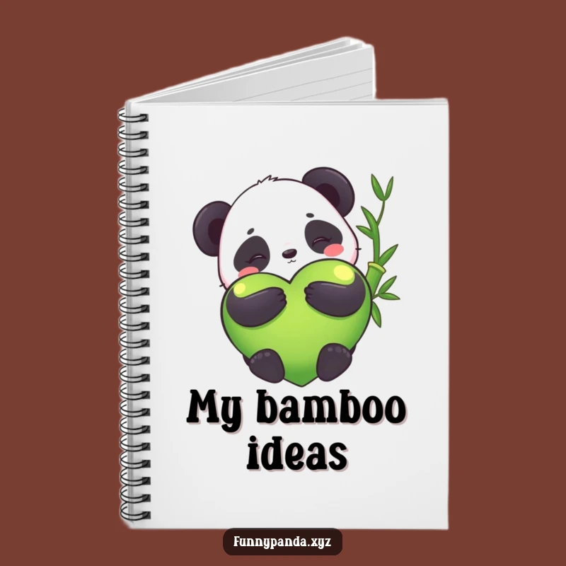 Cute Funny Kawaii Panda Bamboo Heart Notebook: Jot Down Ideas with Adorable Humor