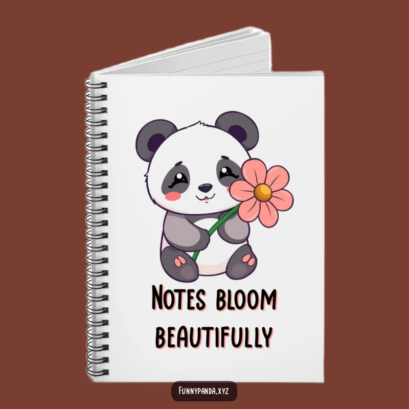 Funny Kawaii Panda Flower Notebook: Shy Journal, Perfect Gift for Writers