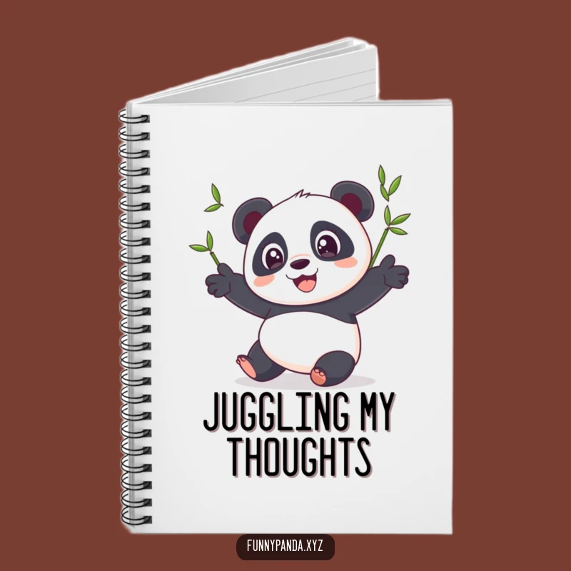 Funny Panda Juggling Bamboo Notebook: Jot Down Ideas with Hilarious Style