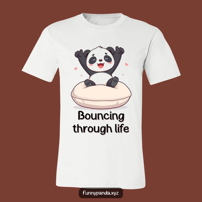 Funny Panda Bouncing Cushion T-Shirt: Wearable Joy and Hilarious Comfort
