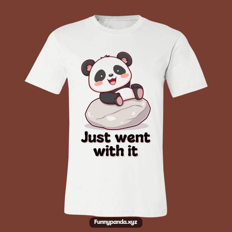 Funny Kawaii Panda Sliding Tee: Joyful Bear Graphic Shirt, Cute Gift Idea