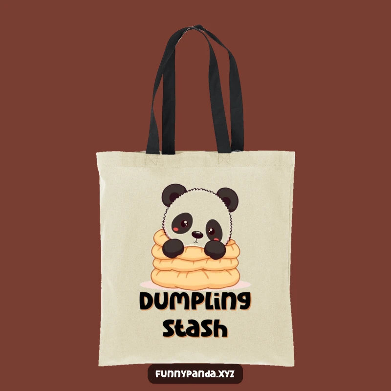 Funny Panda & Dumplings Tote Bag: Your Hilarious Carry-All for Snacks