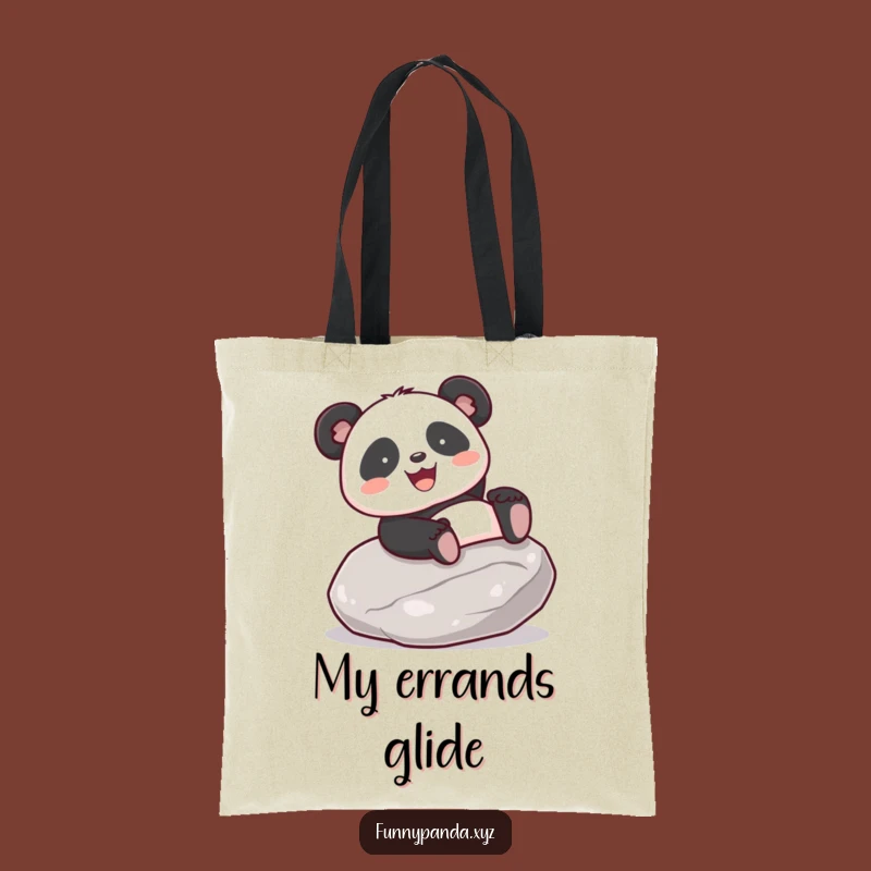 Funny Kawaii Panda Sliding Tote Bag: Spacious & Joyful Bear Carryall Gift