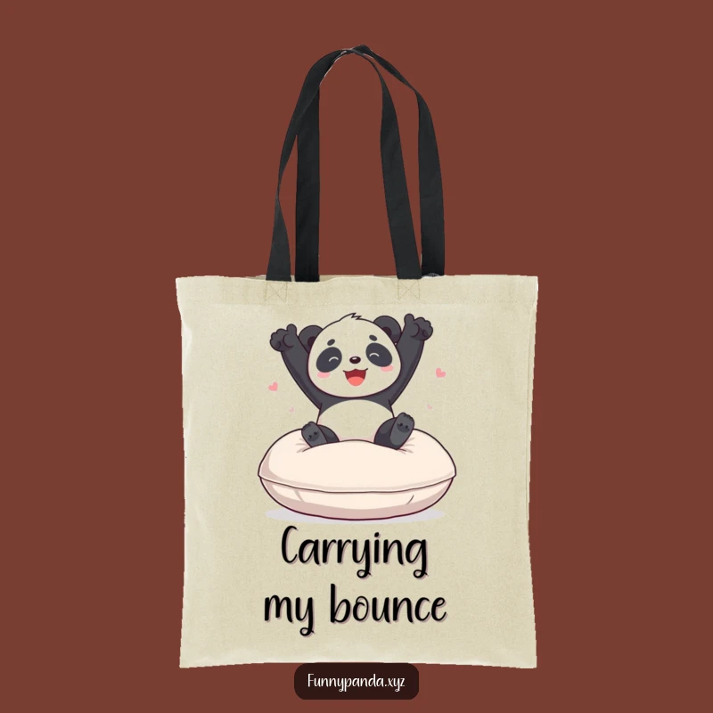 Funny Panda Bouncing Cushion Tote Bag: Carry Your Joy with Hilarious Style