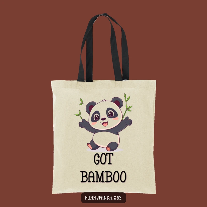 Funny Panda Juggling Bamboo Tote Bag: Your Hilarious Carry-All Companion